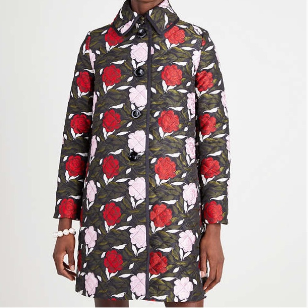 Kate Spade Rose Garden Brocade Topper Coat
